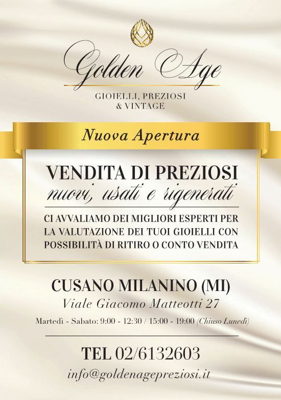 Golden Age Preziosi - Gioielli - Preziosi - Vintage - Vendita di Preziosi Nuovi Usati e Rigenerati